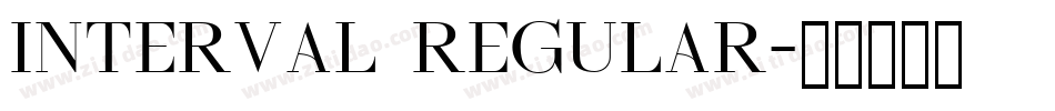 INTERVAL Regular字体转换